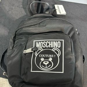 ONE DAY ONLY MOSCHINO BACKPACK BLACK NYLON nwt